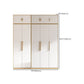 Contemporary Freestanding Wardrobe Engineered Wood White Wardrobe