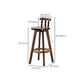 Brown Solid Wood Pub Table Set 1/3 Pcs Bar Table with Wooden Stools Clearhalo 'Bar Furniture' 'furn' 'furn_home_bar_bar_sets' 'Furniture' 'Home Bars & Bar Sets' 'home_bar_bar_sets' 'Kitchen & Dining Furniture' 7358642
