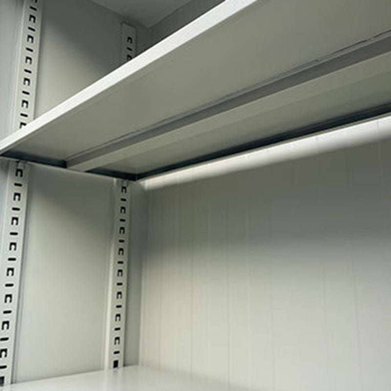 Archivo moderno de archivos de bloqueo de metal con estantes de almacenamiento