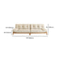 Cream Tufted Armless Sofa Wooden Frame Settee in Ash with Footrest Clearhalo 'furn' 'furn_sofas' 'Furniture' 'Living Room Furniture' 'Sofa' 'sofas' 7359070