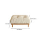 Cream Tufted Armless Sofa Wooden Frame Settee in Ash with Footrest Clearhalo 'furn' 'furn_sofas' 'Furniture' 'Living Room Furniture' 'Sofa' 'sofas' 7359073