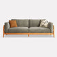 Solid Wood Square Arm Sofa Slipcovered Corduroy Cushions Sofa 71"L x 33"W x 33"H Corduroy Gray Clearhalo 'furn' 'furn_sofas' 'Furniture' 'Living Room Furniture' 'Sofa' 'sofas' 7359095
