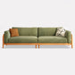 Solid Wood Square Arm Sofa Slipcovered Corduroy Cushions Sofa 122"L x 33.5"W x 33.5"H Corduroy Dark Green Clearhalo 'furn' 'furn_sofas' 'Furniture' 'Living Room Furniture' 'Sofa' 'sofas' 7359099