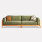 Solid Wood Square Arm Sofa Slipcovered Corduroy Cushions Sofa 106"L x 33.5"W x 33.5"H Corduroy Dark Green Clearhalo 'furn' 'furn_sofas' 'Furniture' 'Living Room Furniture' 'Sofa' 'sofas' 7359100