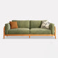 Solid Wood Square Arm Sofa Slipcovered Corduroy Cushions Sofa 71"L x 33"W x 33"H Corduroy Dark Green Clearhalo 'furn' 'furn_sofas' 'Furniture' 'Living Room Furniture' 'Sofa' 'sofas' 7359102