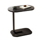 11" Wide Contemporary Corner Table Wood Oval Accent Side Table Black 1 Clearhalo 'Coffee & Accent Tables' 'End & Side Tables' 'end_side_tables' 'furn' 'furn_end_side_tables' 'Furniture' 'Living Room Furniture' 7359120