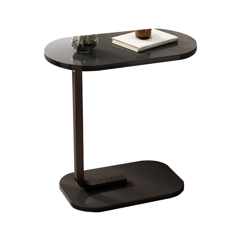 11" Wide Contemporary Corner Table Wood Oval Accent Side Table Black 1 Clearhalo 'Coffee & Accent Tables' 'End & Side Tables' 'end_side_tables' 'furn' 'furn_end_side_tables' 'Furniture' 'Living Room Furniture' 7359120