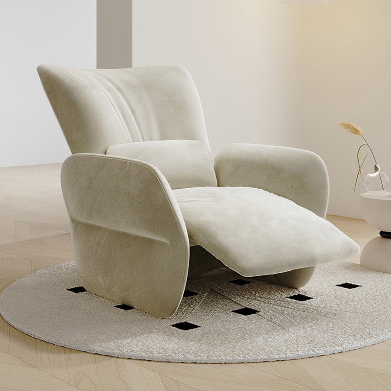 Power Recliner with Swivel Base 3.4" Wide Microsuede Recliners Clearhalo 'Chairs & Seating' 'furn' 'furn_recliners' 'Furniture' 'Living Room Furniture' 'Recliners' 7359137