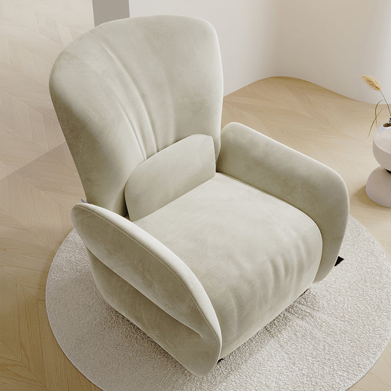 Power Recliner with Swivel Base 3.4" Wide Microsuede Recliners Clearhalo 'Chairs & Seating' 'furn' 'furn_recliners' 'Furniture' 'Living Room Furniture' 'Recliners' 7359138
