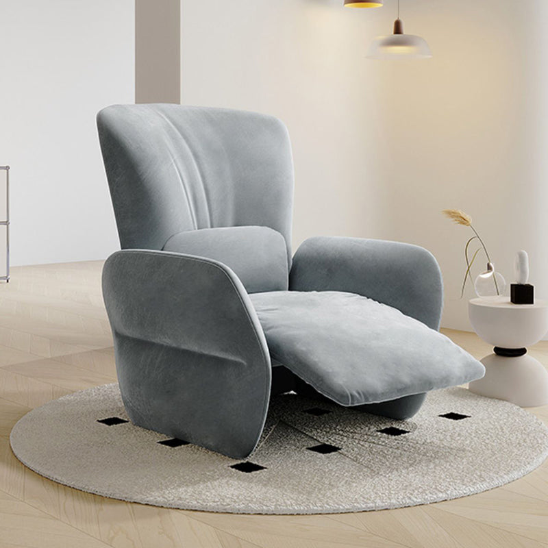 Power Recliner with Swivel Base 3.4" Wide Microsuede Recliners Clearhalo 'Chairs & Seating' 'furn' 'furn_recliners' 'Furniture' 'Living Room Furniture' 'Recliners' 7359139