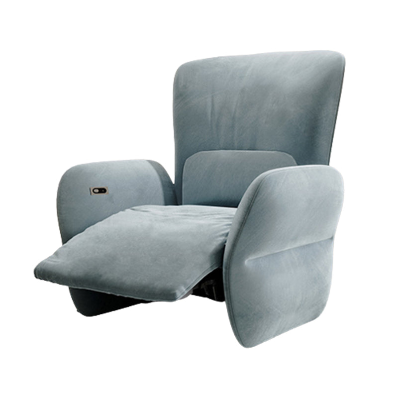 Power Recliner with Swivel Base 3.4" Wide Microsuede Recliners Clearhalo 'Chairs & Seating' 'furn' 'furn_recliners' 'Furniture' 'Living Room Furniture' 'Recliners' 7359141