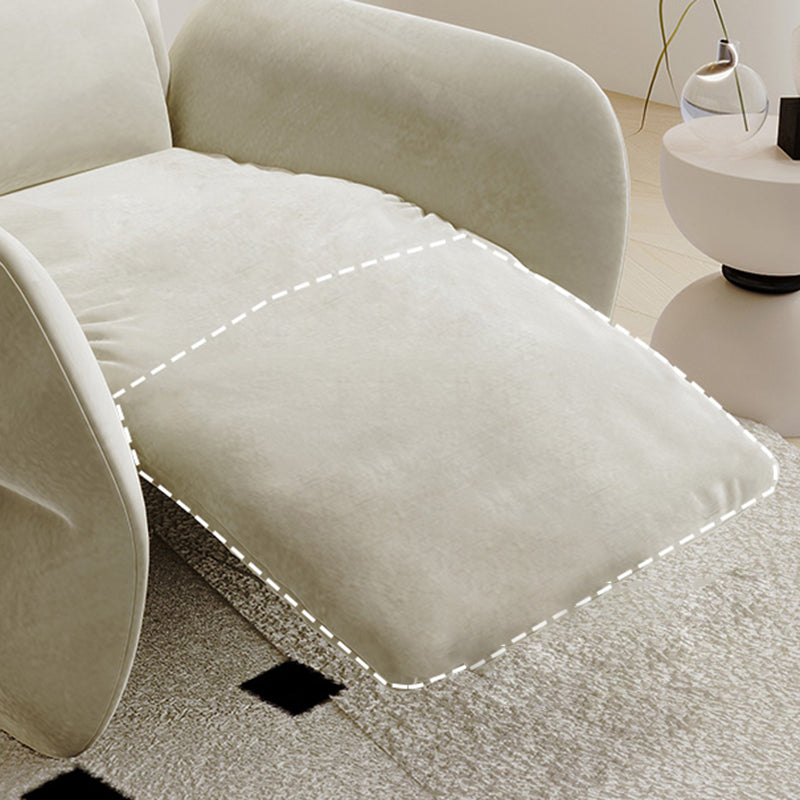 Power Recliner with Swivel Base 3.4" Wide Microsuede Recliners Clearhalo 'Chairs & Seating' 'furn' 'furn_recliners' 'Furniture' 'Living Room Furniture' 'Recliners' 7359142