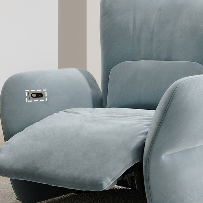 Power Recliner with Swivel Base 3.4" Wide Microsuede Recliners Clearhalo 'Chairs & Seating' 'furn' 'furn_recliners' 'Furniture' 'Living Room Furniture' 'Recliners' 7359143