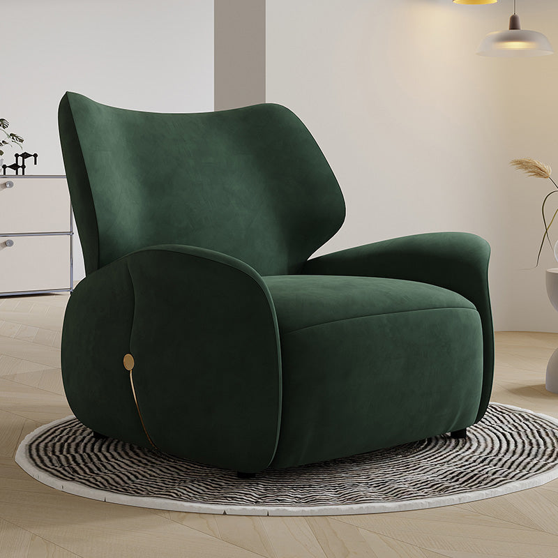 Contemporary Single Power Reclining Chair with Swivel Glider Base Dark Green Clearhalo 'Chairs & Seating' 'furn' 'furn_recliners' 'Furniture' 'Living Room Furniture' 'Recliners' 7359155