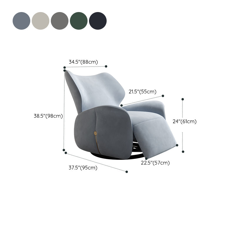 Contemporary Single Power Reclining Chair with Swivel Glider Base Clearhalo 'Chairs & Seating' 'furn' 'furn_recliners' 'Furniture' 'Living Room Furniture' 'Recliners' 7359162