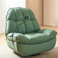 Tufted Faux Leather Recliner Chair Modern 44" Wide Single Reclining Chair with Storage Bracket Included Green Clearhalo 'Chairs & Seating' 'furn' 'furn_recliners' 'Furniture' 'Living Room Furniture' 'Recliners' 7359164