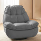 Tufted Faux Leather Recliner Chair Modern 44" Wide Single Reclining Chair with Storage Bracket No Included Gray Clearhalo 'Chairs & Seating' 'furn' 'furn_recliners' 'Furniture' 'Living Room Furniture' 'Recliners' 7359165