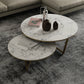 Salontafel met rond frame, leistenen koffietafel of bijzettafel