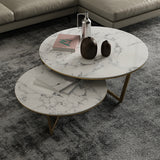 Round Frame Coffee Table Slate Top Coffee Coffee or End Table