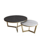 Salontafel met rond frame, leistenen koffietafel of bijzettafel