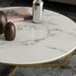 Salontafel met rond frame, leistenen koffietafel of bijzettafel