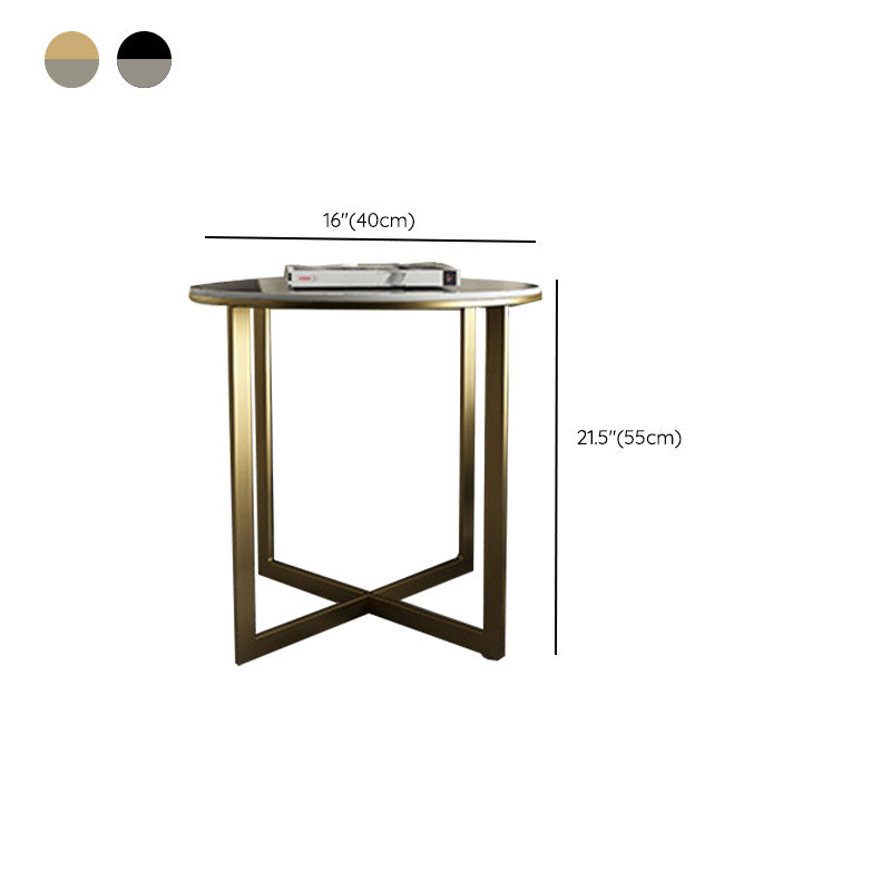 Salontafel met rond frame, leistenen koffietafel of bijzettafel