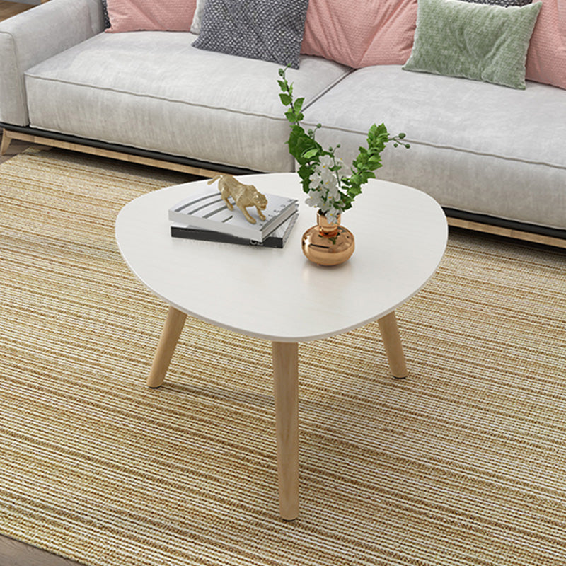 Massief houten salontafelset met 3 poten, moderne geometrische cocktailtafel