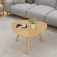 Massief houten salontafelset met 3 poten, moderne geometrische cocktailtafel