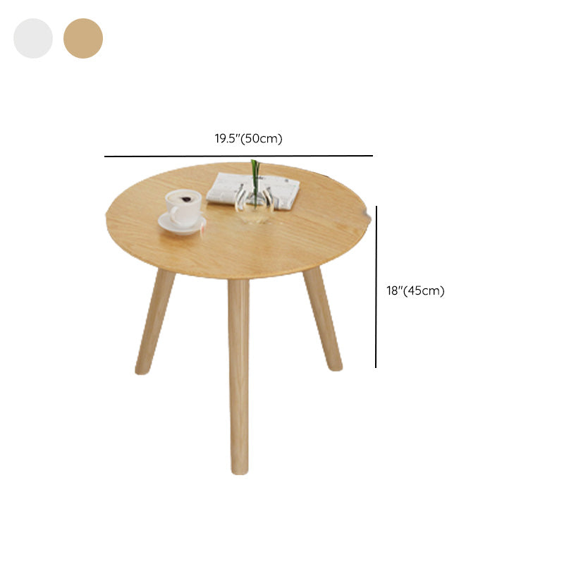 Massief houten salontafelset met 3 poten, moderne geometrische cocktailtafel