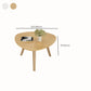 Massief houten salontafelset met 3 poten, moderne geometrische cocktailtafel