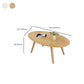 Massief houten salontafelset met 3 poten, moderne geometrische cocktailtafel