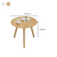 Massief houten salontafelset met 3 poten, moderne geometrische cocktailtafel