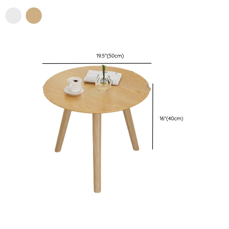 Massief houten salontafelset met 3 poten, moderne geometrische cocktailtafel