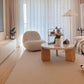 3 Legs Coffee Table Contemporary Round Stone Coffee or End Table