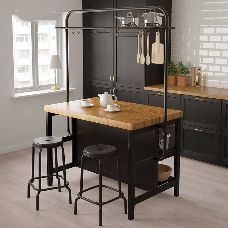 Home Dining Kitchen Island Table Modern Wooden Rectangular Prep Table Clearhalo 'furn' 'furn_kitchen_islands_carts' 'Furniture' 'Kitchen & Dining Furniture' 'Kitchen Islands & Carts' 'kitchen_islands_carts' 7359529