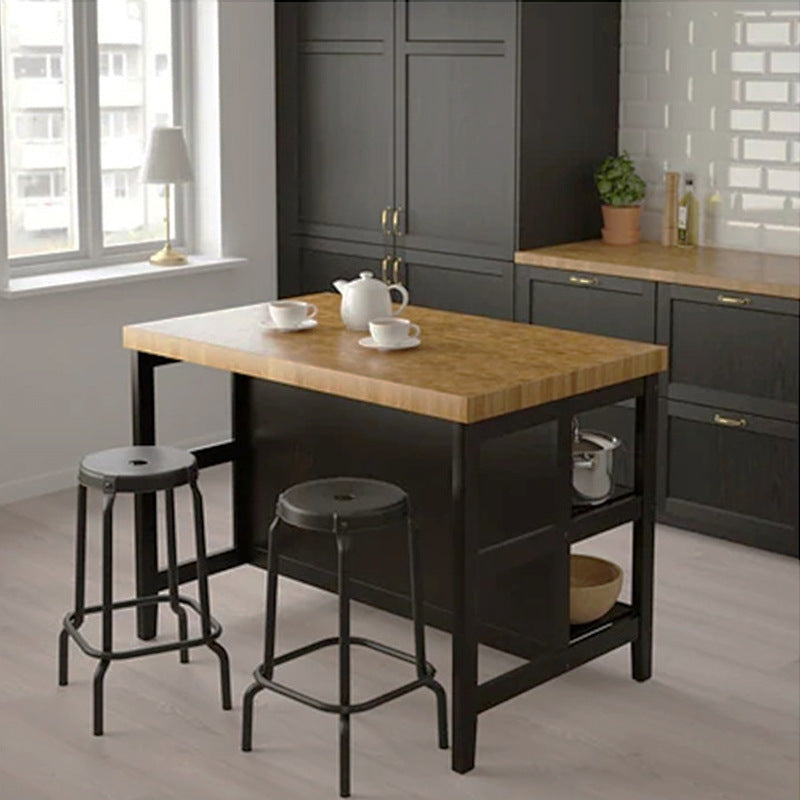 Home Dining Kitchen Island Table Modern Wooden Rectangular Prep Table Clearhalo 'furn' 'furn_kitchen_islands_carts' 'Furniture' 'Kitchen & Dining Furniture' 'Kitchen Islands & Carts' 'kitchen_islands_carts' 7359532