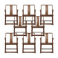 Modern Kitchen Dining Chair Solid Wood Open Back Dining Chair Nut-Brown 8 Piece Set Clearhalo 'Dining Chairs' 'Dining Tables & Seating' 'dining_chair' 'furn' 'furn_dining_chair' 'Furniture' 'Kitchen & Dining Furniture' 7359934