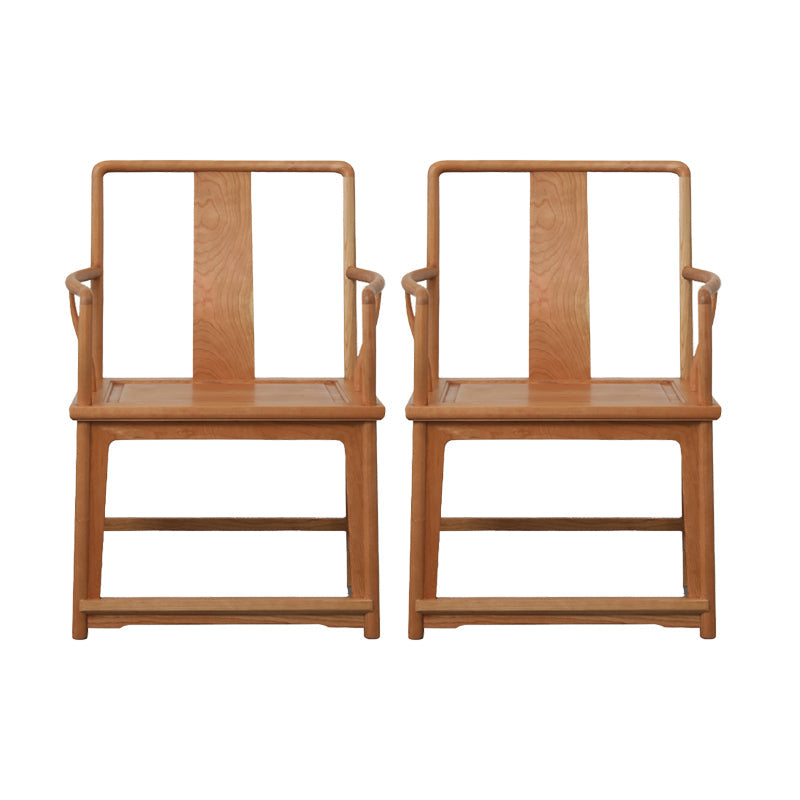 Modern Kitchen Dining Chair Solid Wood Open Back Dining Chair Cherry 2 Piece Set Clearhalo 'Dining Chairs' 'Dining Tables & Seating' 'dining_chair' 'furn' 'furn_dining_chair' 'Furniture' 'Kitchen & Dining Furniture' 7359937