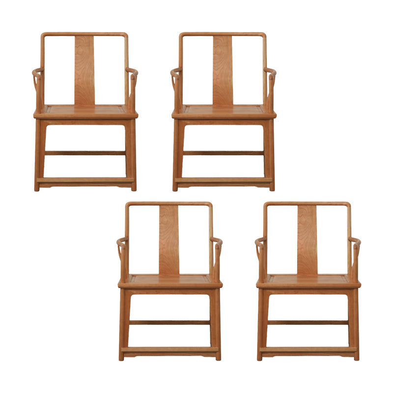 Modern Kitchen Dining Chair Solid Wood Open Back Dining Chair Cherry 4 Piece Set Clearhalo 'Dining Chairs' 'Dining Tables & Seating' 'dining_chair' 'furn' 'furn_dining_chair' 'Furniture' 'Kitchen & Dining Furniture' 7359939