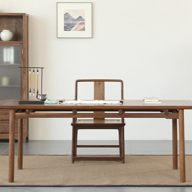 Modern Kitchen Dining Chair Solid Wood Open Back Dining Chair Clearhalo 'Dining Chairs' 'Dining Tables & Seating' 'dining_chair' 'furn' 'furn_dining_chair' 'Furniture' 'Kitchen & Dining Furniture' 7359945