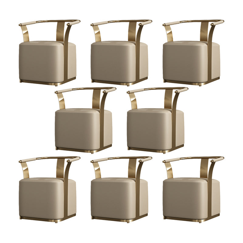 Nordic Style Dining Chair Upholstered Arm Chair for Dining Room