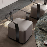 Nordic Style Dining Chair Upholstered Arm Chair for Dining Room