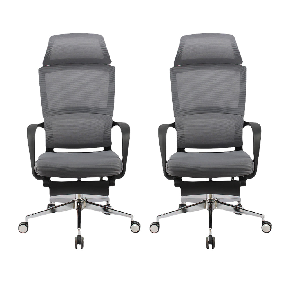 Modern Slide Office Chair Fixed Arms No Distressing Chair with Breathable Back 2 Piece Set Clearhalo 'furn' 'furn_office_chair' 'Furniture' 'Office Chairs' 'Office Furniture' 'office_chair' 7360110