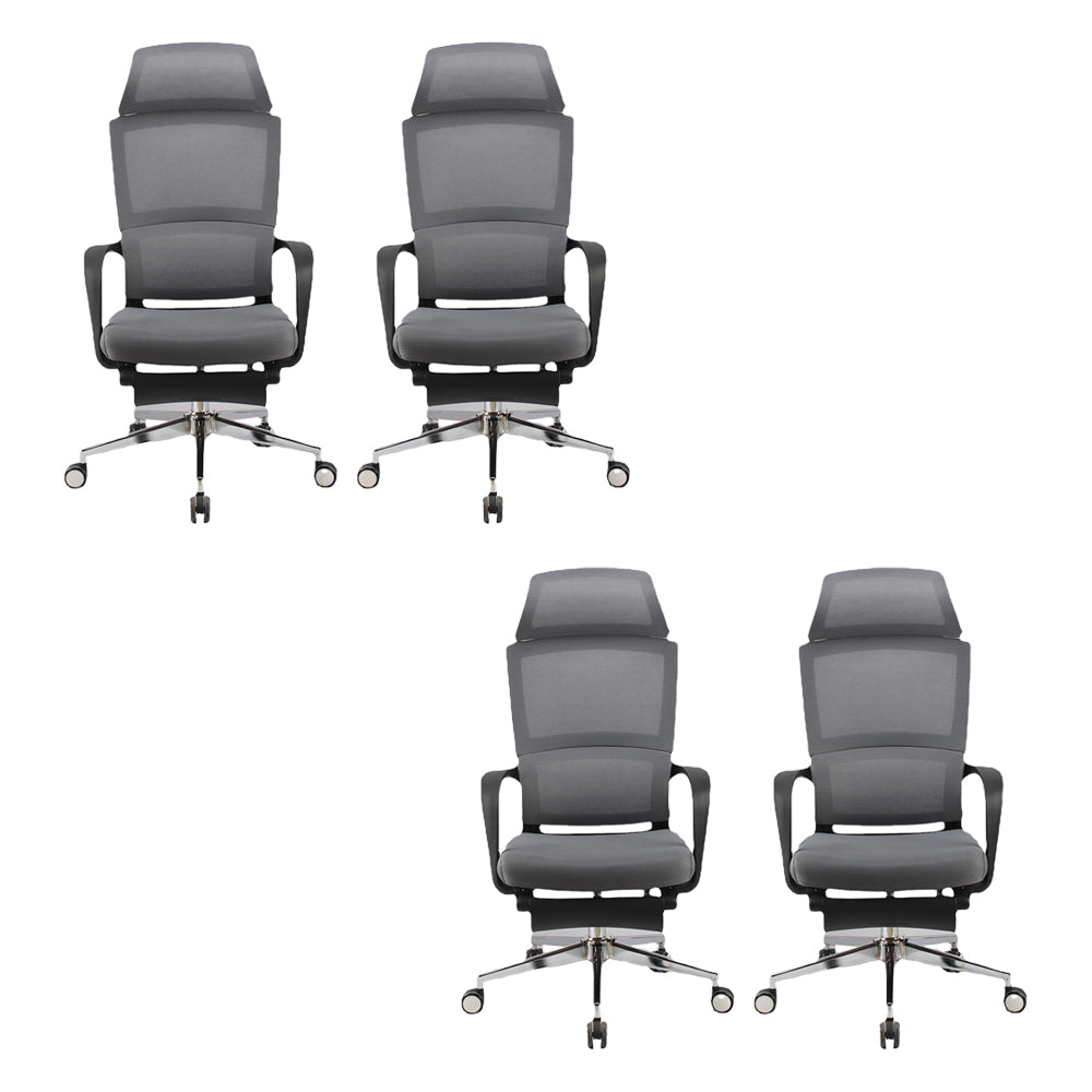 Modern Slide Office Chair Fixed Arms No Distressing Chair with Breathable Back 4 Piece Set Clearhalo 'furn' 'furn_office_chair' 'Furniture' 'Office Chairs' 'Office Furniture' 'office_chair' 7360111