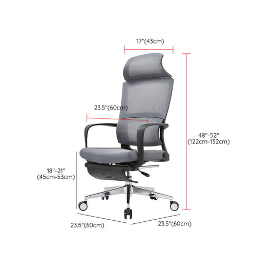 Modern Slide Office Chair Fixed Arms No Distressing Chair with Breathable Back Clearhalo 'furn' 'furn_office_chair' 'Furniture' 'Office Chairs' 'Office Furniture' 'office_chair' 7360122