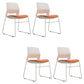 Contemporary No Arm Task Chair Orange Conference Chair for Office
