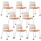Contemporary No Arm Task Chair Orange Conference Chair for Office