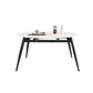 Sintered Stone Dining Table 4 Legs Dining Room Table for Kitchen 53.1"L x 53.1"W x 29.5"H Without Chairs Clearhalo 'Dining Tables & Seating' 'Dining Tables' 'dining_table' 'furn' 'furn_dining_table' 'Furniture' 'Kitchen & Dining Furniture' 7360676
