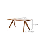 Brown 4 Legs Dining Room Dinner Kitchen Table Modern Dining Room Table Clearhalo 'Dining Tables & Seating' 'Dining Tables' 'dining_table' 'furn' 'furn_dining_table' 'Furniture' 'Kitchen & Dining Furniture' 7360724