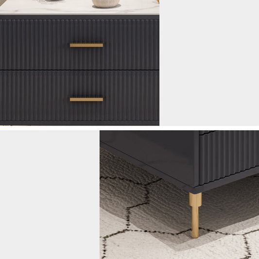 Stone TV Stand Console Enclosed Storage TV Media Console with 4 Drawers Clearhalo 'furn' 'furn_tv_stands_entertainment_centers' 'Furniture' 'Living Room Furniture' 'TV Stands & Entertainment Centers' 'TV Stands & Media Storage Furniture' 'tv_stands_entertainment_centers' 7360758